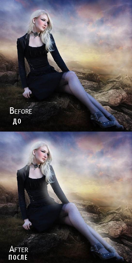 Фотоманипуляция и ретушь модели в Фотошоп Фотоманипуляция и ретушь модели в Фотошоп